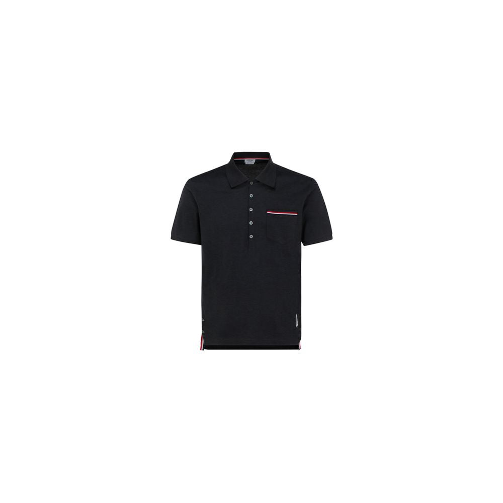 Polo en coton gris Thom Browne