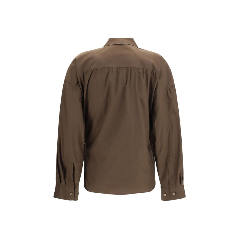 Lemaire Brown Cotton Shirt