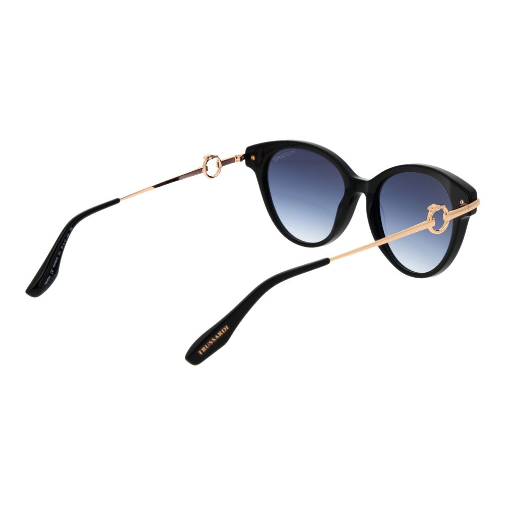 Lunettes de soleil Trussardi en acétate noir