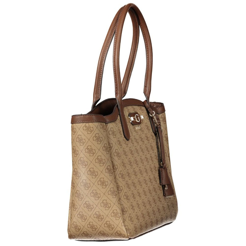 Sac femme Guess Jeans en polyuréthane beige