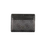 Portefeuille en cuir noir pour homme Guess Jeans