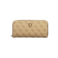 Guess Jeans Beige Polyurethane Women's Wallet with Functional Compartments