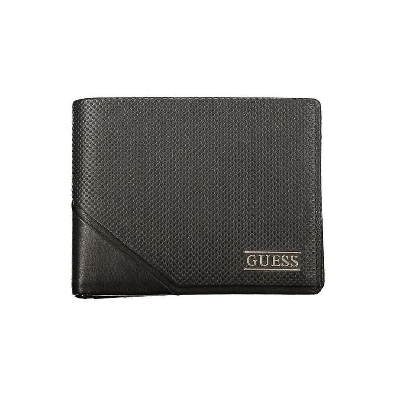 Portefeuille Guess Jeans en cuir noir