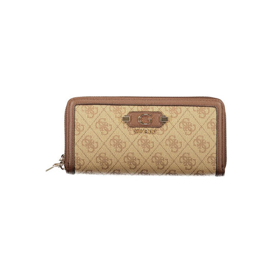 Portefeuille Guess Jeans en polyéthylène beige