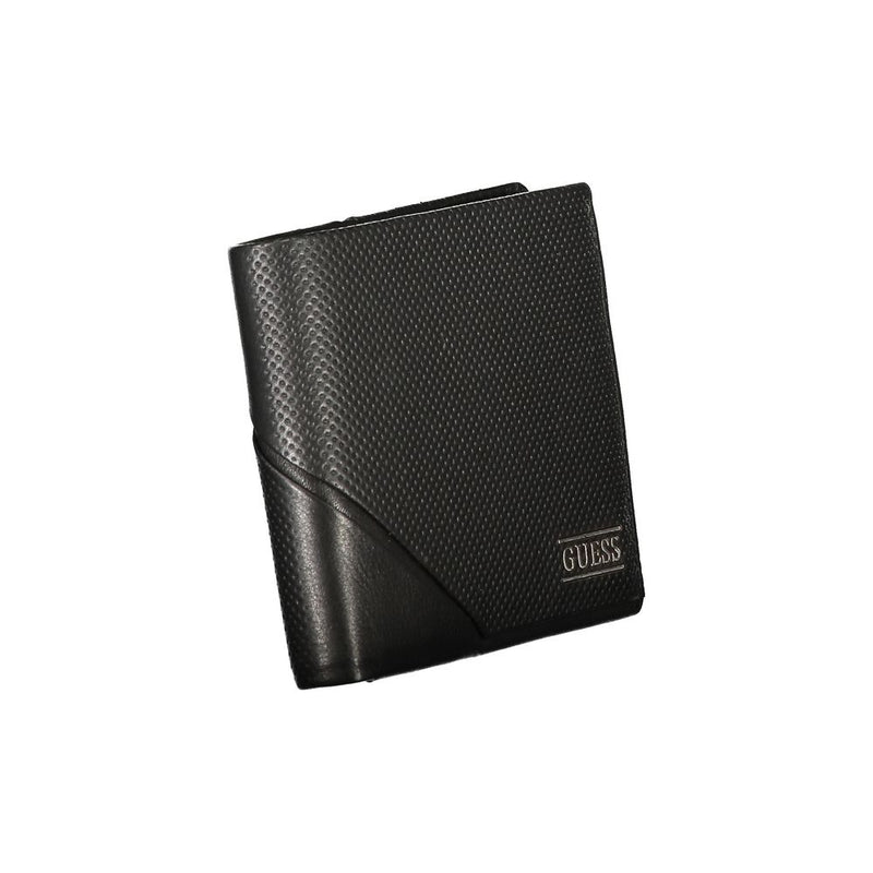 Portefeuille Guess Jeans en cuir noir