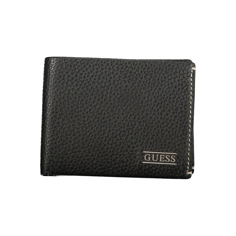 Portefeuille Guess Jeans en cuir noir