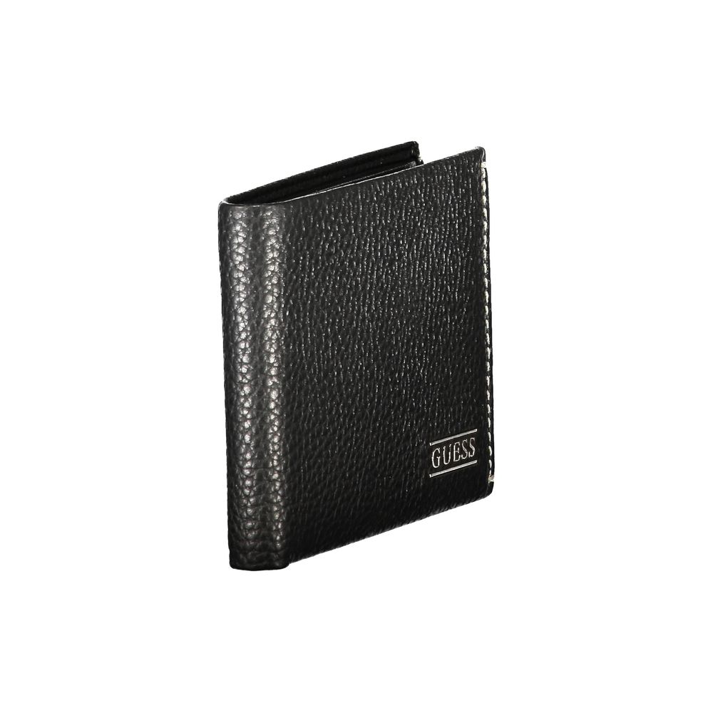 Portefeuille Guess Jeans en cuir noir