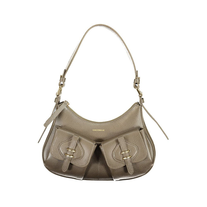 Sac à main en cuir marron Coccinelle