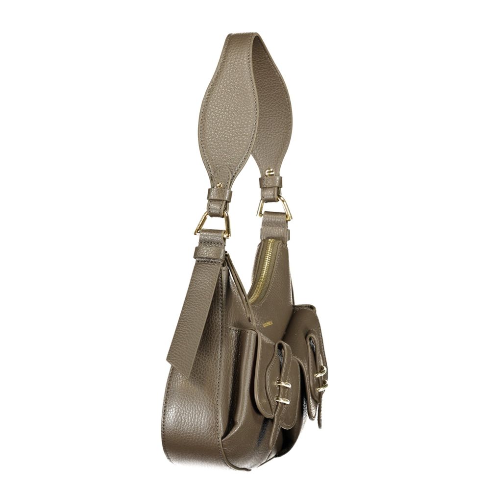 Sac à main en cuir marron Coccinelle