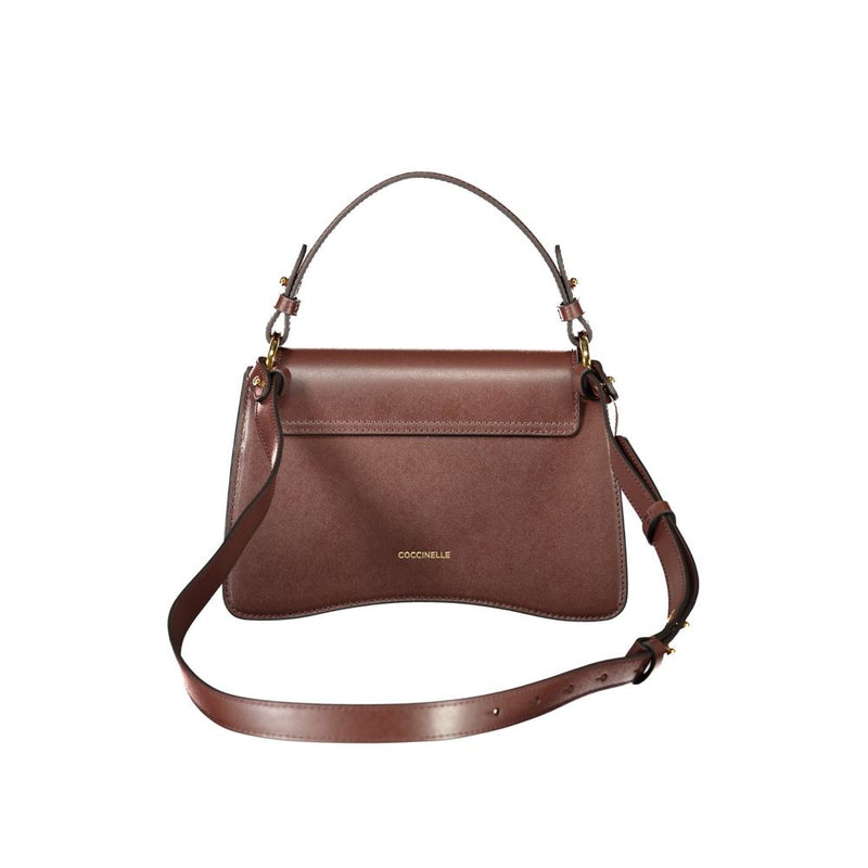 Sac à main en cuir marron Coccinelle