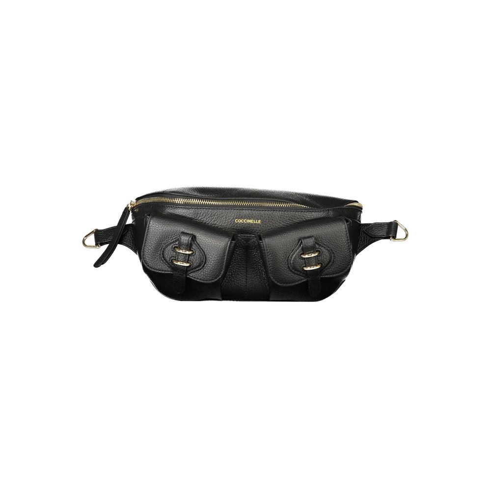 Sac à main en cuir noir Coccinelle