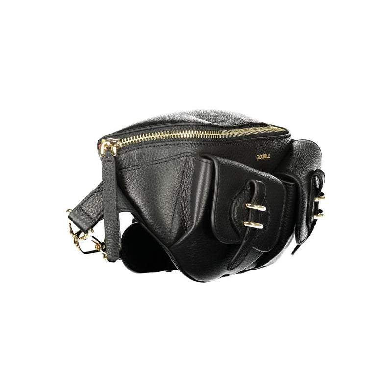 Sac à main en cuir noir Coccinelle