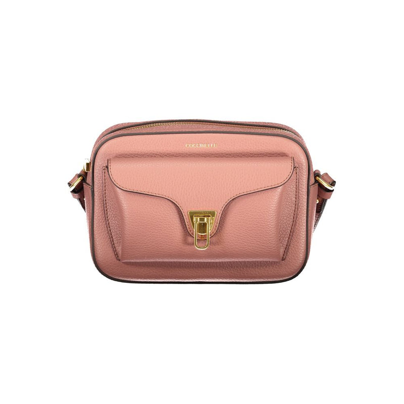 Sac à main en cuir rose Coccinelle