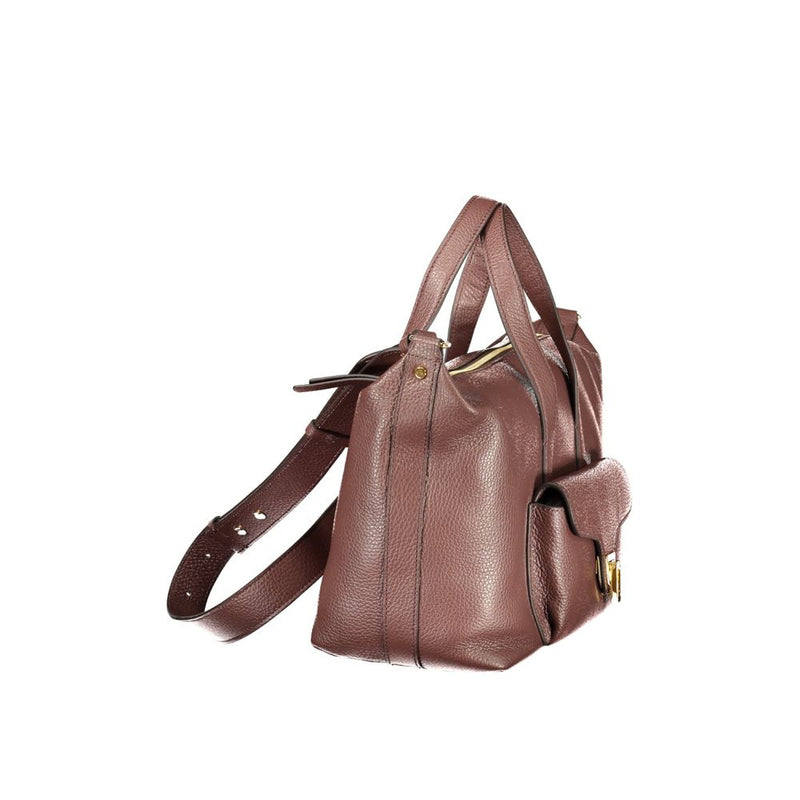 Sac à main en cuir marron Coccinelle