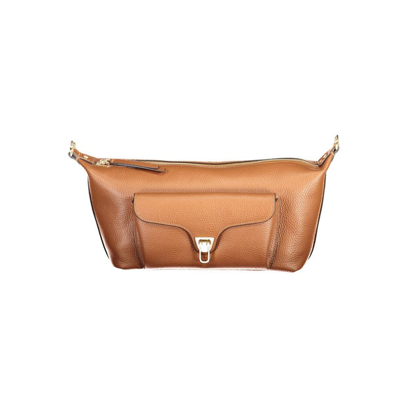 Sac à main en cuir marron Coccinelle