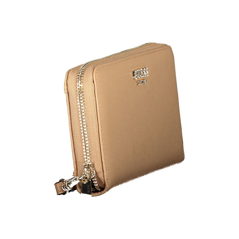 Portefeuille Guess Jeans en polyéthylène beige