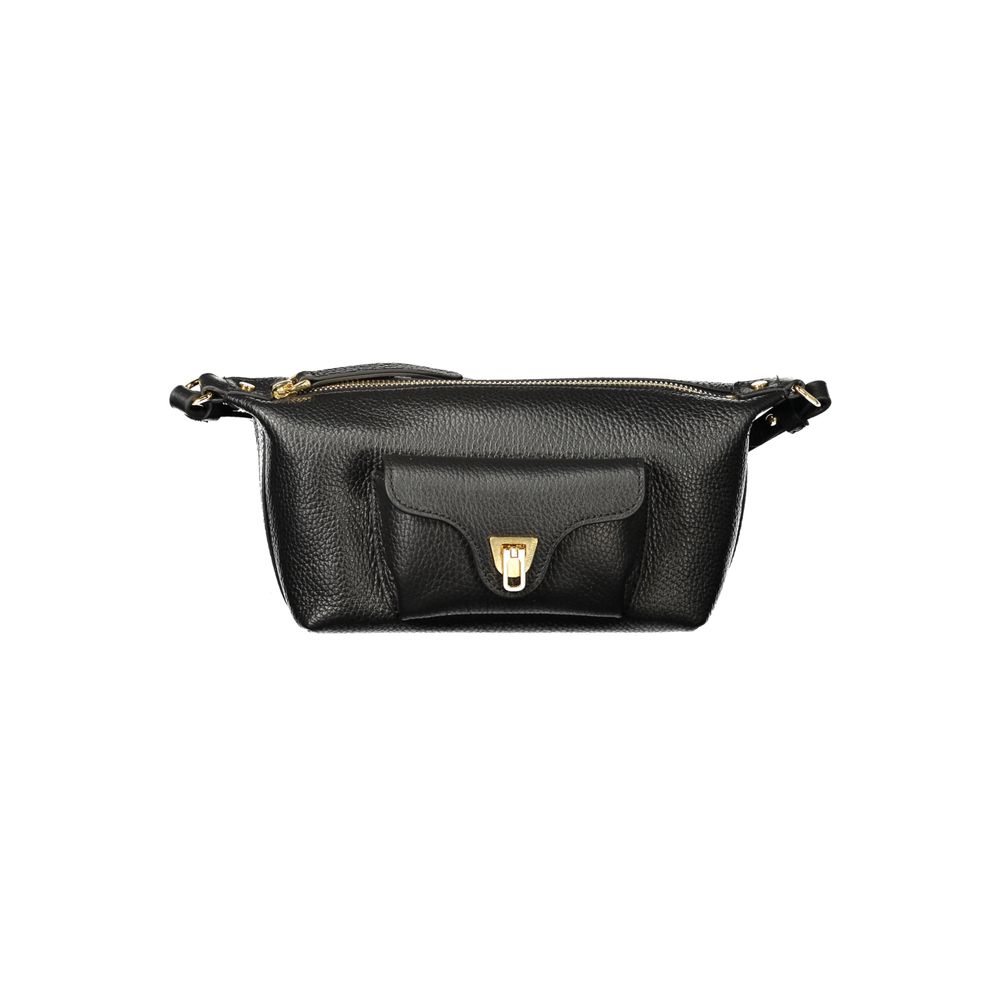 Sac à main en cuir noir Coccinelle