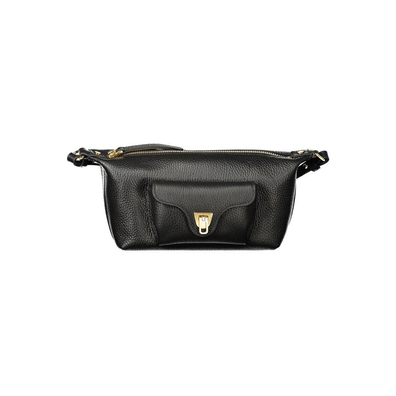 Sac à main en cuir noir Coccinelle