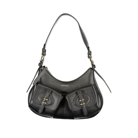 Sac à main en cuir noir Coccinelle