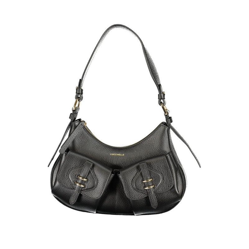 Sac à main en cuir noir Coccinelle