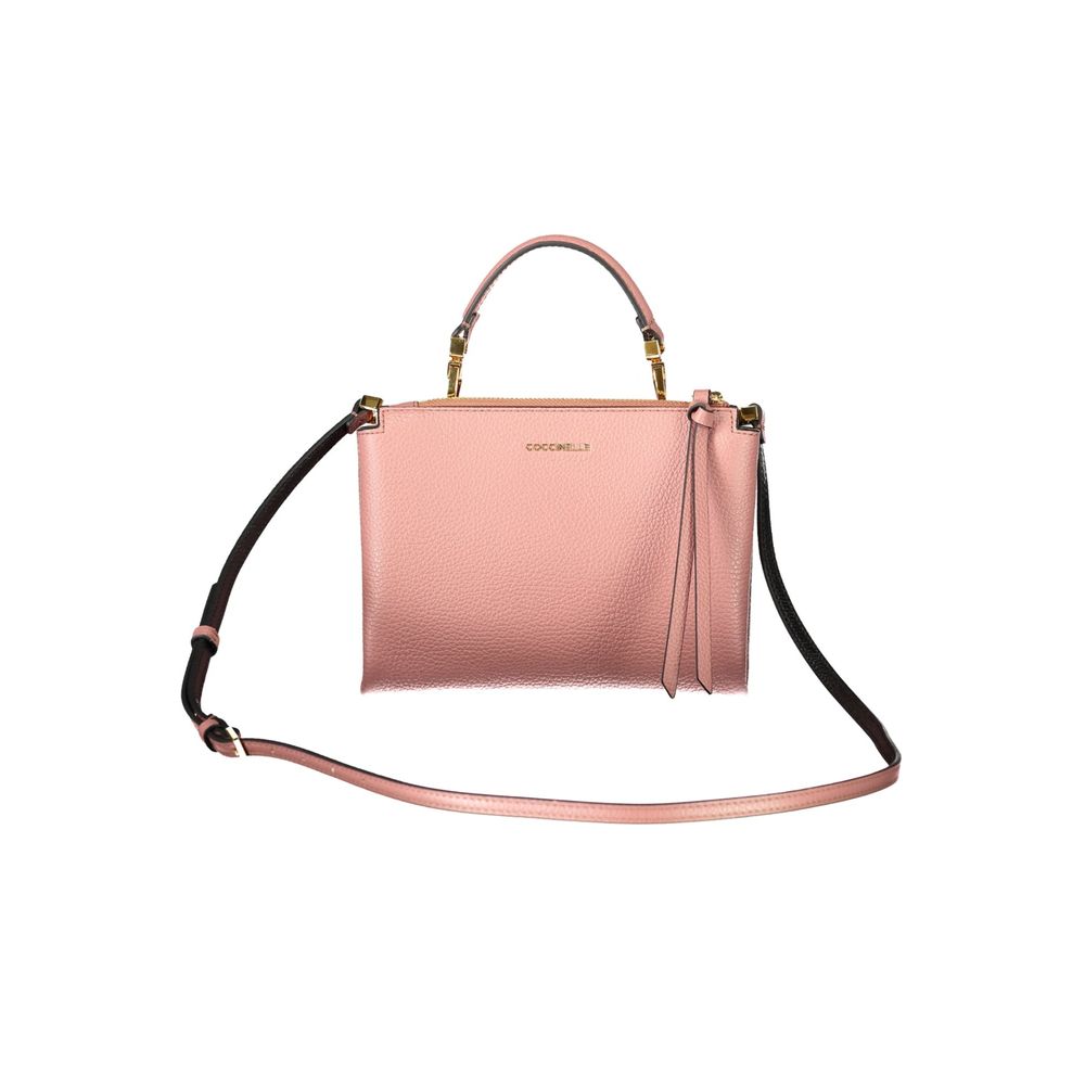 Sac à main en cuir rose Coccinelle