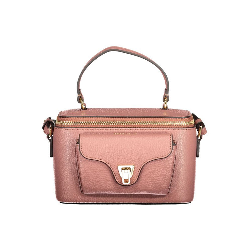 Sac à main en cuir rose Coccinelle