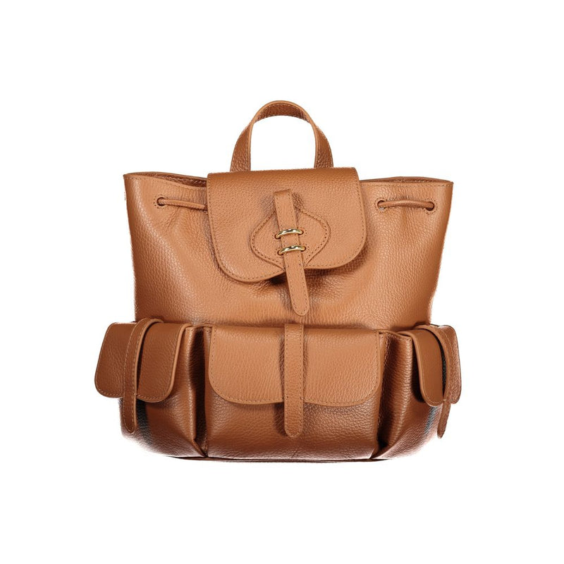 Sac à dos en cuir marron Coccinelle