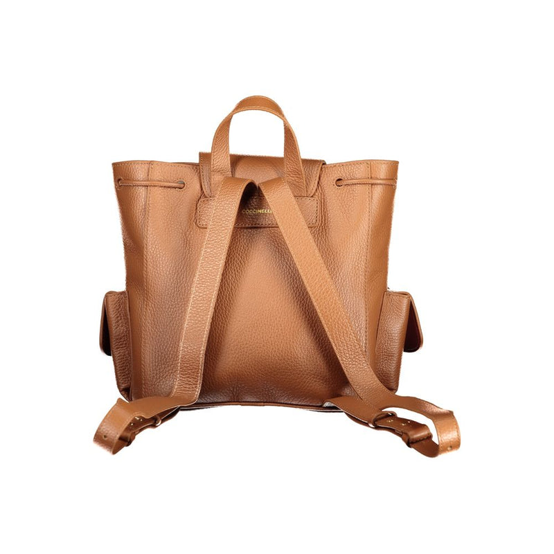 Sac à dos en cuir marron Coccinelle