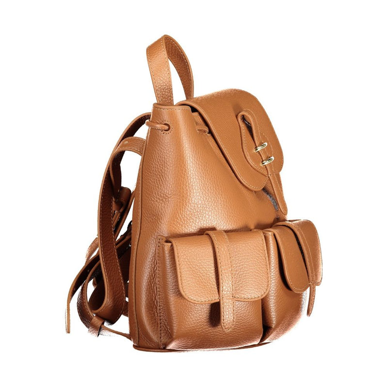 Sac à dos en cuir marron Coccinelle