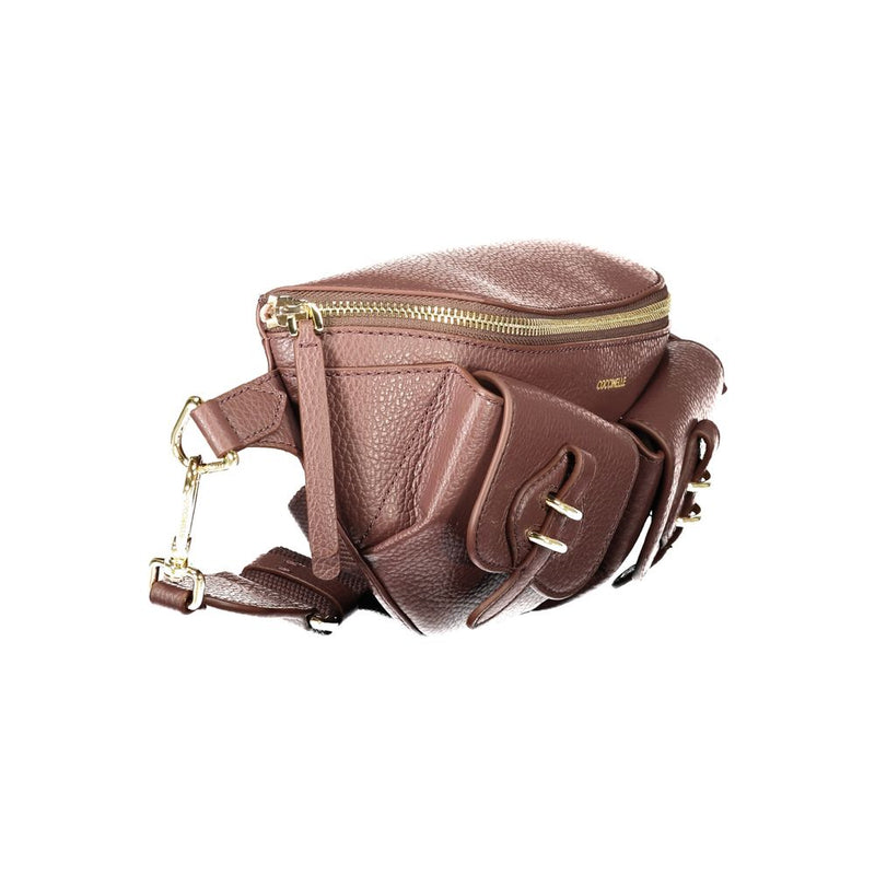 Sac à main en cuir marron Coccinelle