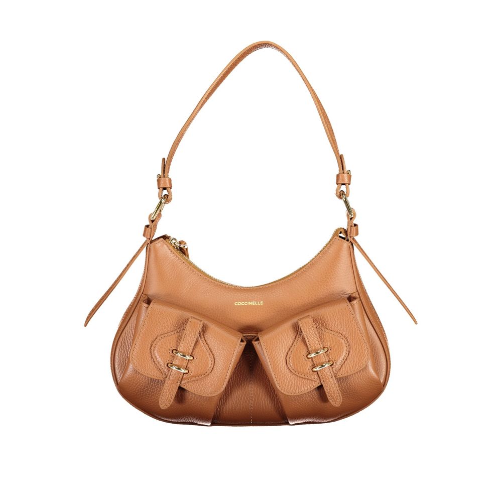 Sac à main en cuir marron Coccinelle