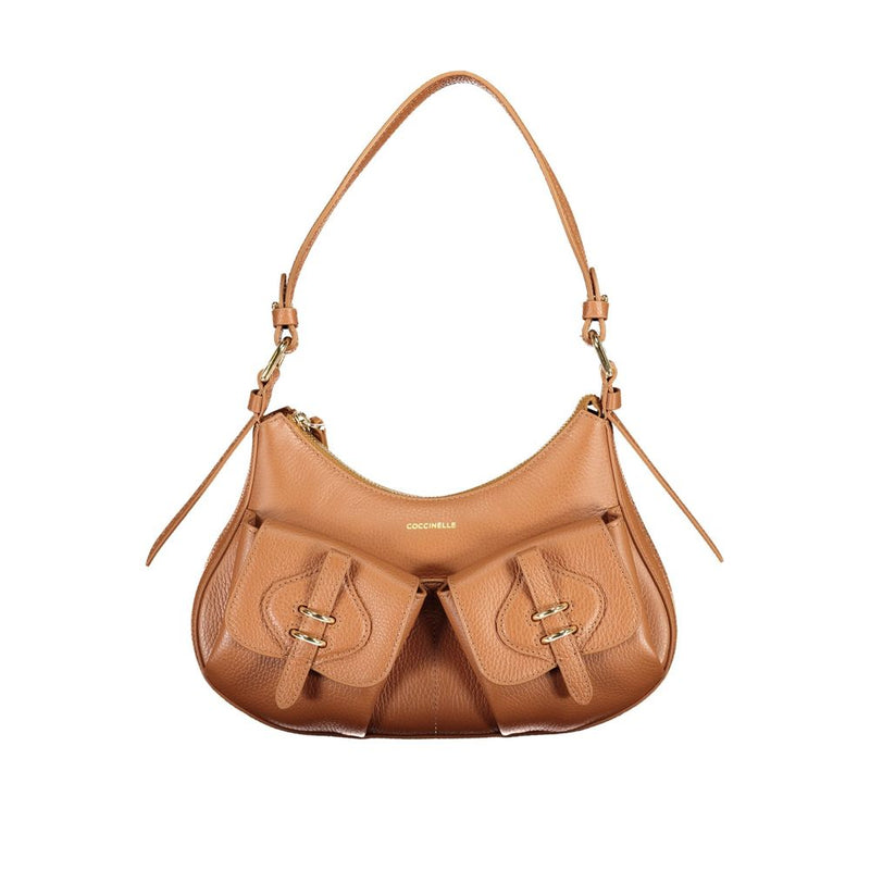 Sac à main en cuir marron Coccinelle
