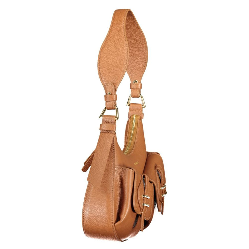 Sac à main en cuir marron Coccinelle