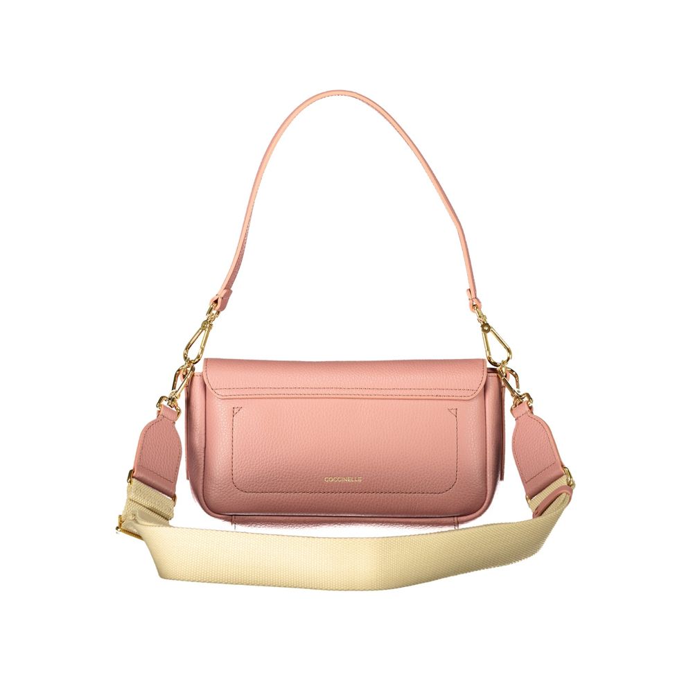 Sac à main en cuir rose Coccinelle