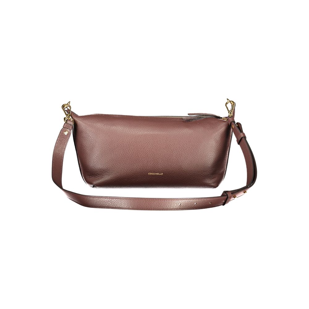 Sac à main en cuir marron Coccinelle