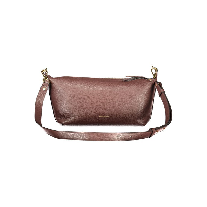 Sac à main en cuir marron Coccinelle