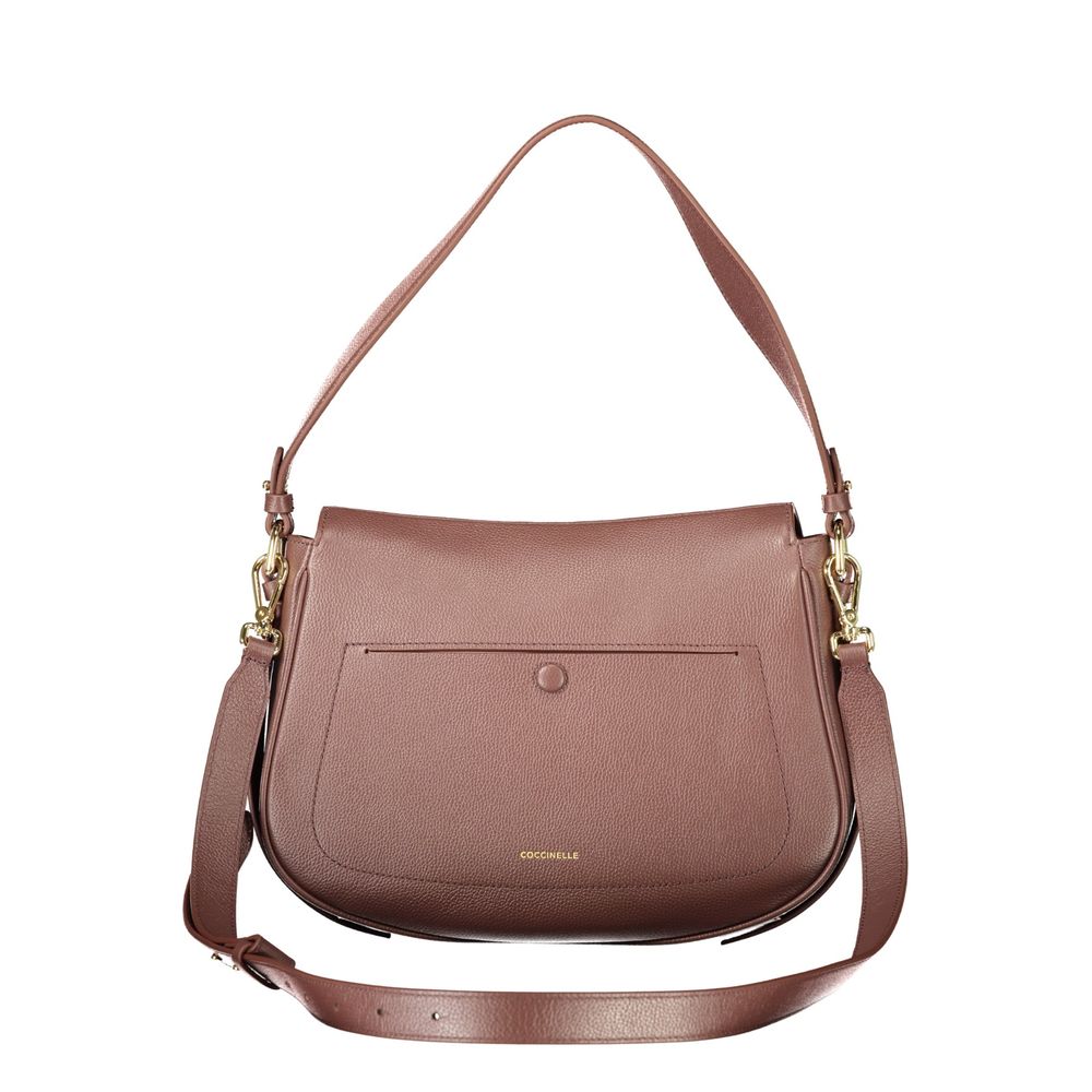 Sac à main en cuir marron Coccinelle