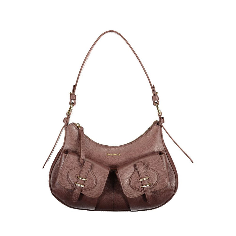 Sac à main en cuir marron Coccinelle