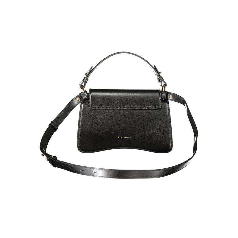 Sac à main en cuir noir Coccinelle