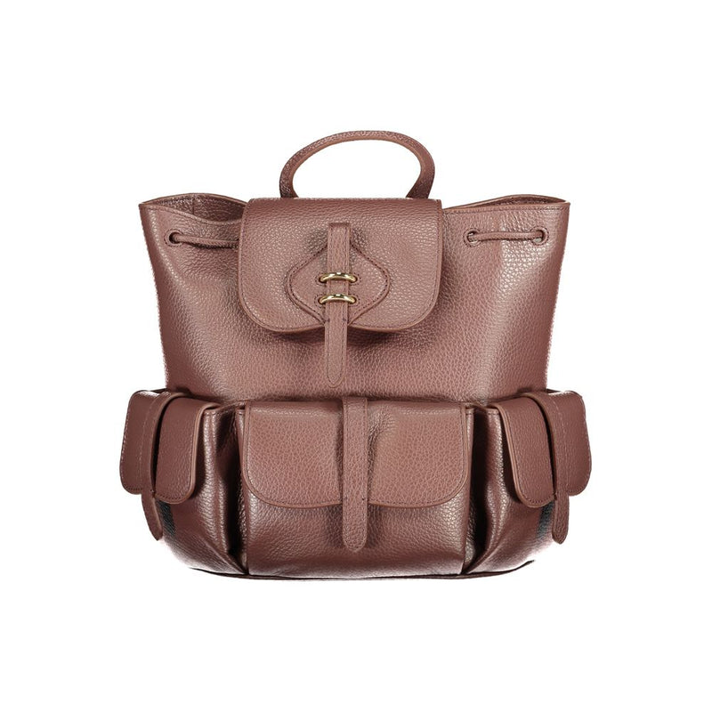 Sac à dos en cuir marron Coccinelle