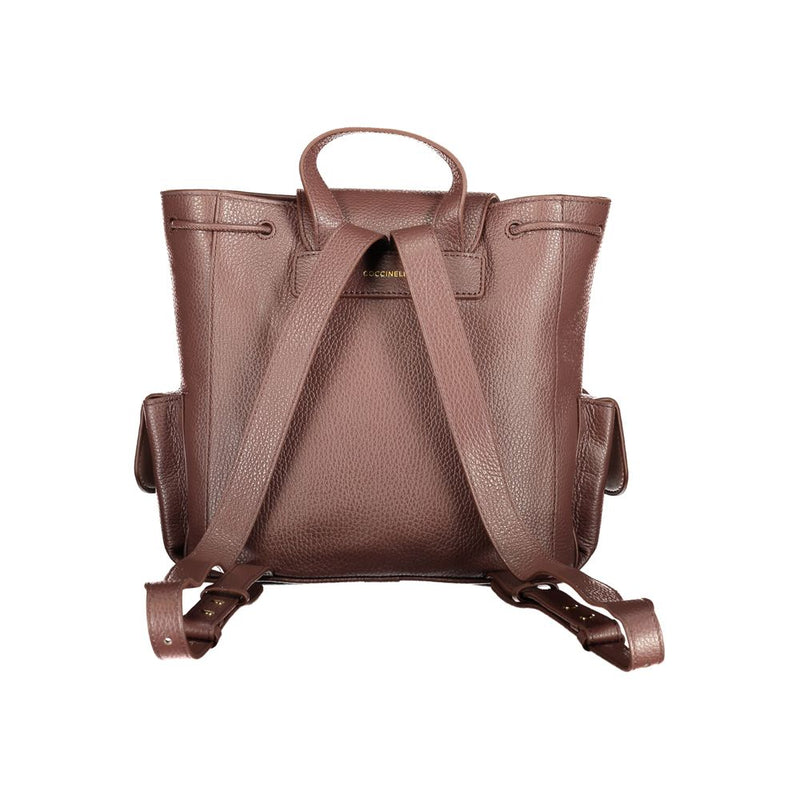 Sac à dos en cuir marron Coccinelle