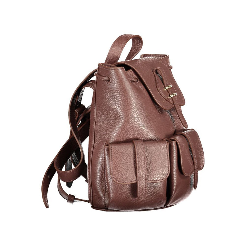 Sac à dos en cuir marron Coccinelle