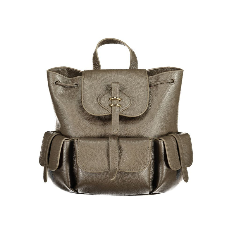 Sac à dos en cuir marron Coccinelle