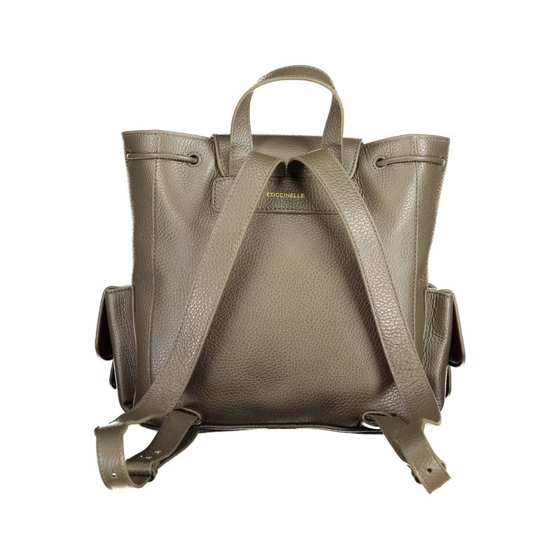 Sac à dos en cuir marron Coccinelle