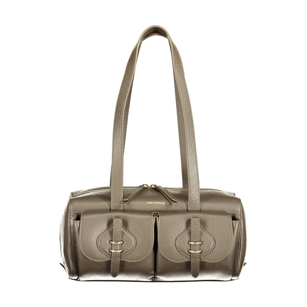 Sac à main en cuir marron Coccinelle