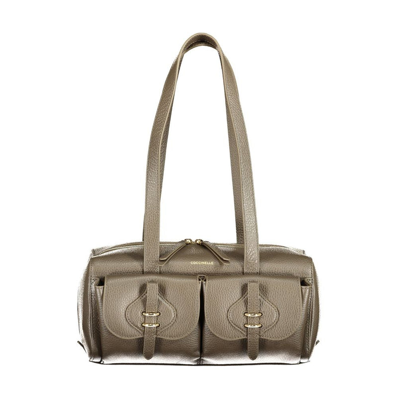 Sac à main en cuir marron Coccinelle