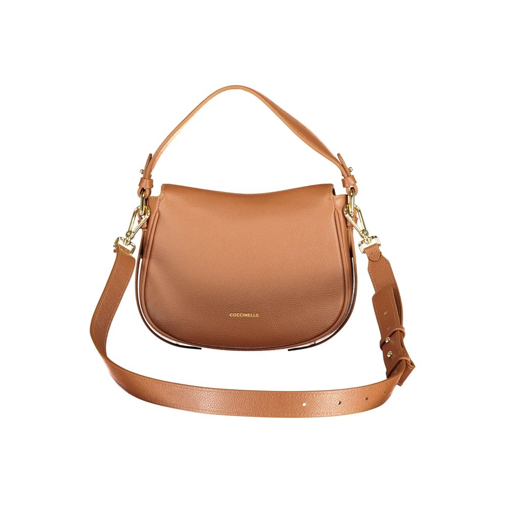 Sac à main en cuir marron Coccinelle
