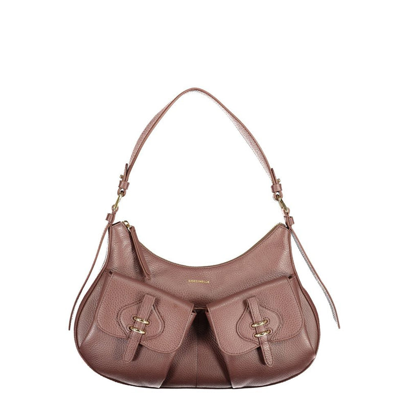 Sac à main en cuir marron Coccinelle
