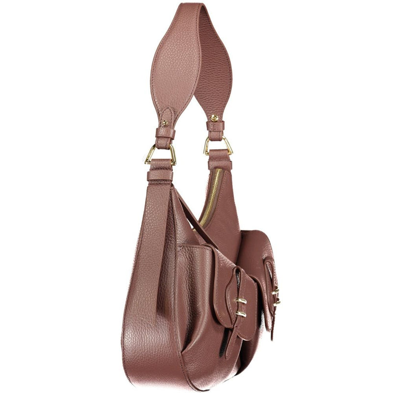 Sac à main en cuir marron Coccinelle
