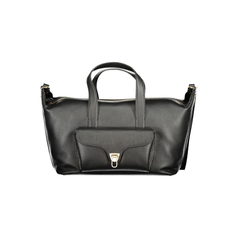 Sac à main en cuir noir Coccinelle